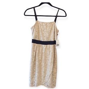 NWT Forever 21 cream off-white lace dress small, adjustable straps S dance bride